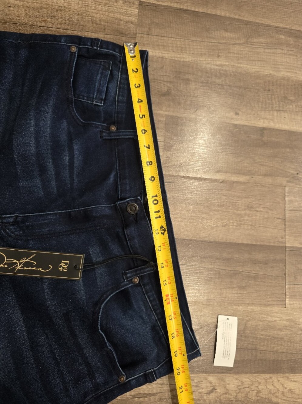 DG2 by Diane Gilman Dark Blue Cropped Jeans Western Copper Floral Embroidery Y2K - Picture 4 of 13